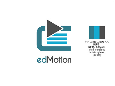 edMotion Logo design flat icon illustration logo minimal vector