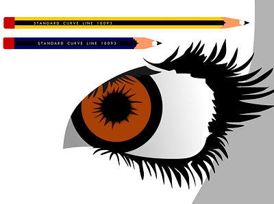 eYE LINER design flat illustration minimal vector