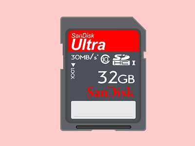 SanDisk MDP design flat illustration minimal vector