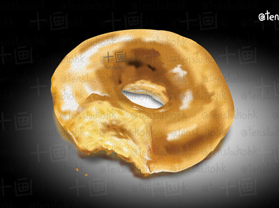 Vector Painting of a Donut bread breakfast cake dessert donut food food illustration foodart illustration oilpainting original realistic speedpaint vector 上色 插画 油画 甜甜圈 绘画 艺术