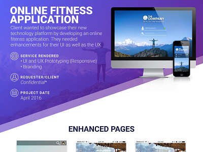 Online Fitness Application appdesign uiuxdesign uxdesign uxer visualdesign webdesign