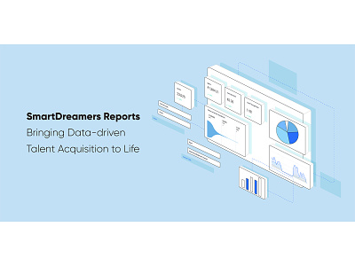 SD Reports: Bringing Data-driven Talent Acquisition to Life automation blog header blog post clean data visualization design illustration marketing recruitment reports reports and data startup talent acquisition vector web