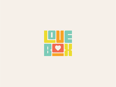 LoveBox - Fun Logo Wordmark for Candy Arrangement Gift Boxes clean colorful fun logo design logotype minimal playful vector