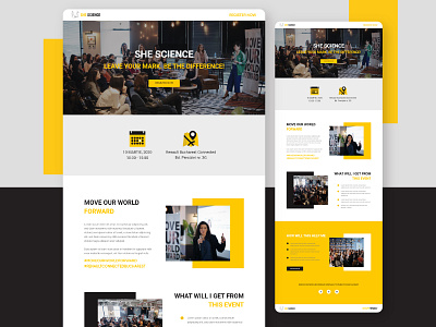 She Science - Conference Landing page template