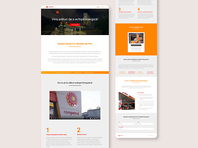 Rompetrol - Career Page career clean design landing page marketing page recruiting recruitment simple ui web webdesign