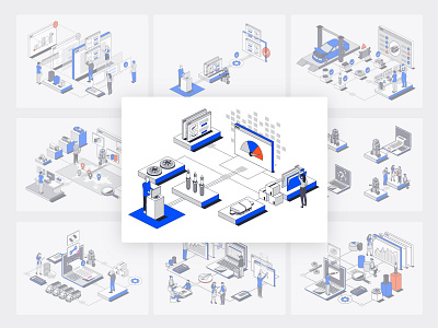 TecAlliance Rebranding - illustration visual system aftermarket automation automotive brand branding clean data design german illustration isometric linework marketing rebranding services solutions system visual web