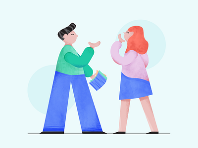 Character exploration character design characters clean color communication conversation design illustration people talk vector web