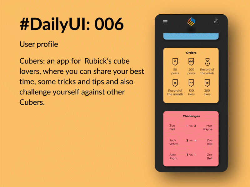 Daily UI 006 animation app dailyui design ui ux