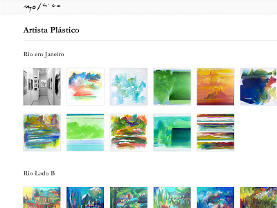 Orlando Mollica's website paintings page css html web design