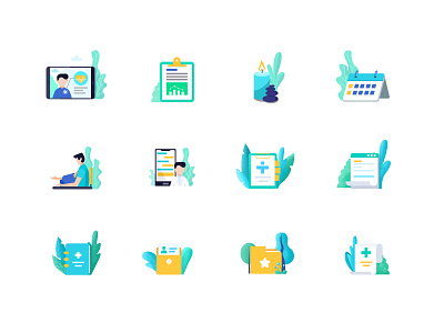 icons app architecture china design illustration medical plants ui