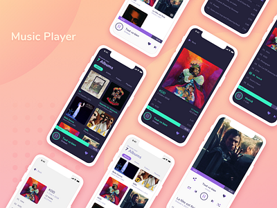 Music Player app albums apps iphone iphonex music player