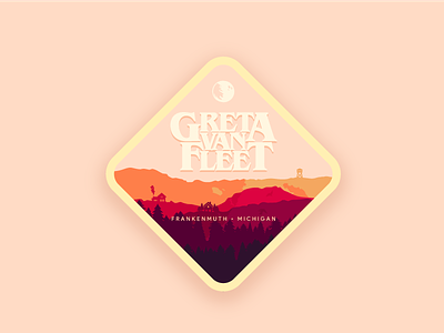 Greta Van Fleet band gretavanfleet illustration land music vector