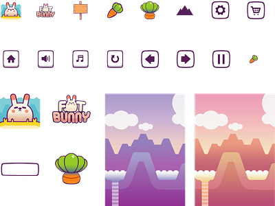 Cute-themed practice game kit for Fat Bunny android assets cute cute themed fat bunny game game development game kit gaming playstore practice