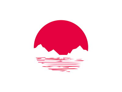 Land of the rising sun art country culture design digital art flag flat illustration japan japanese minimalist red symbol vector