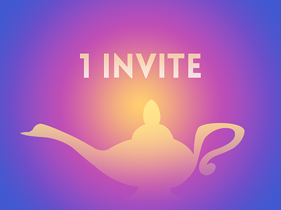 An invite wish shall be granted aladdin art digital art dribbble dribbble invite invite lamp minimalist poster text vector