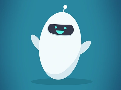 Sparky the robot | Weekly Warm-ups art artwork bot character chrome clean color creative design drawing dribbble dribbbleweeklywarmup flat identity illustration logo minimal print robot vector