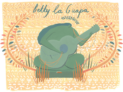 Betty La Guapa ep guitar illustration