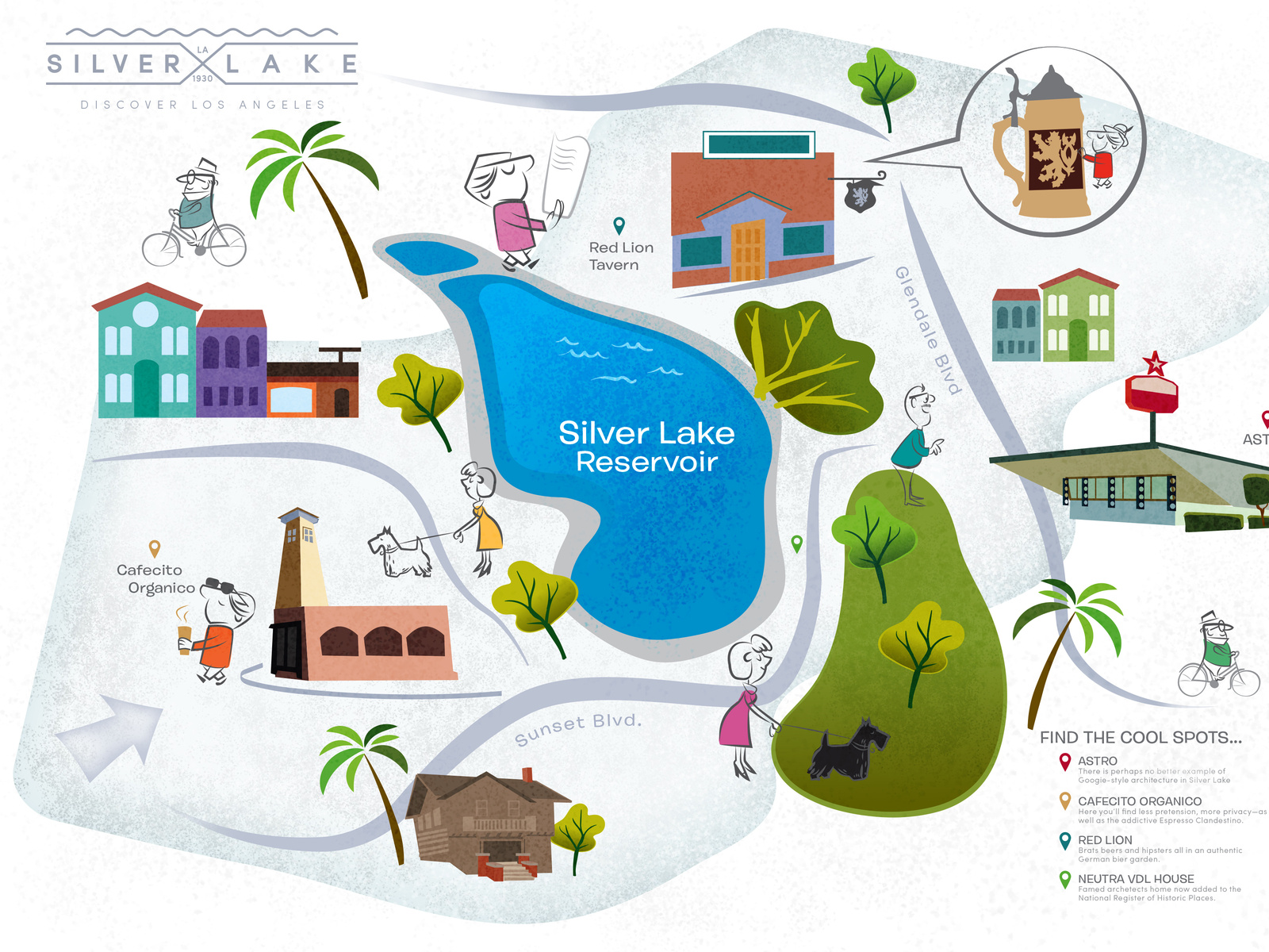 Silverlake Map Flat Art 2 by M Davi on Dribbble