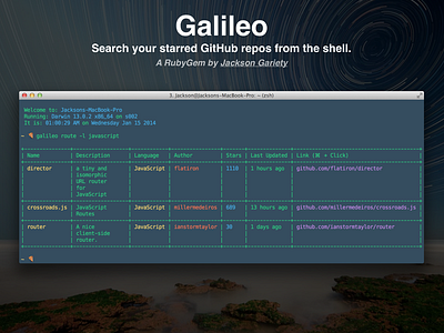 Galileo console developer flat github ruby