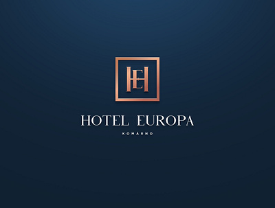 Hotel Europa Komárno logo brand branding company design graphicdesign hotel illustration logo slovakia typography vector