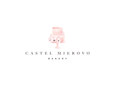 Castel Mierovo bakery logo bakery brand branding cake company design graphicdesign illustration logo logodesign slovakia vector watercolor