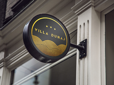 Villa Dunaj logo brand branding company design graphicdesign hotel hotel branding illustration logo logodesign slovakia vector