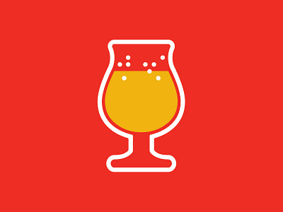 Tulip Beer Glass illustration