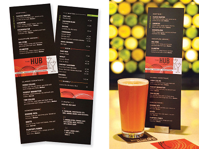 The Hub at Holiday Inn Cocktail Menu bar brand identity coffee identity logo design menu packaging restaurant branding