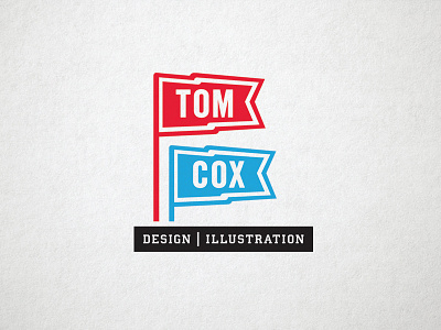 Tom Cox 2 Flags brand identity illustration logo