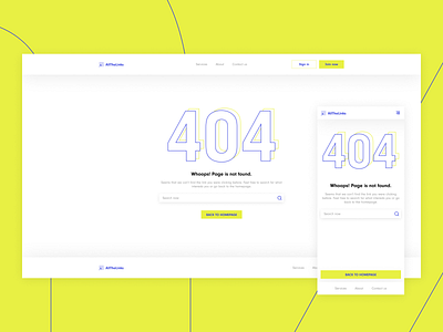 404 Page Exploration for a Dribbble Weekly Warmup