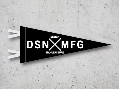 DSN x MFG Pennant art baseball clean design manufacture pennant simple