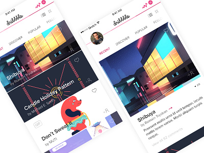 Dribbble - Mobile Redesign