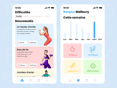Fitness UP app design fitness mobile ui