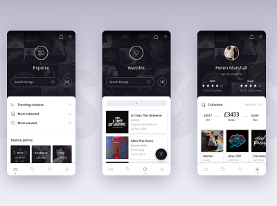 Discogs Concept app design ecommerce app music music app product product design ui ux