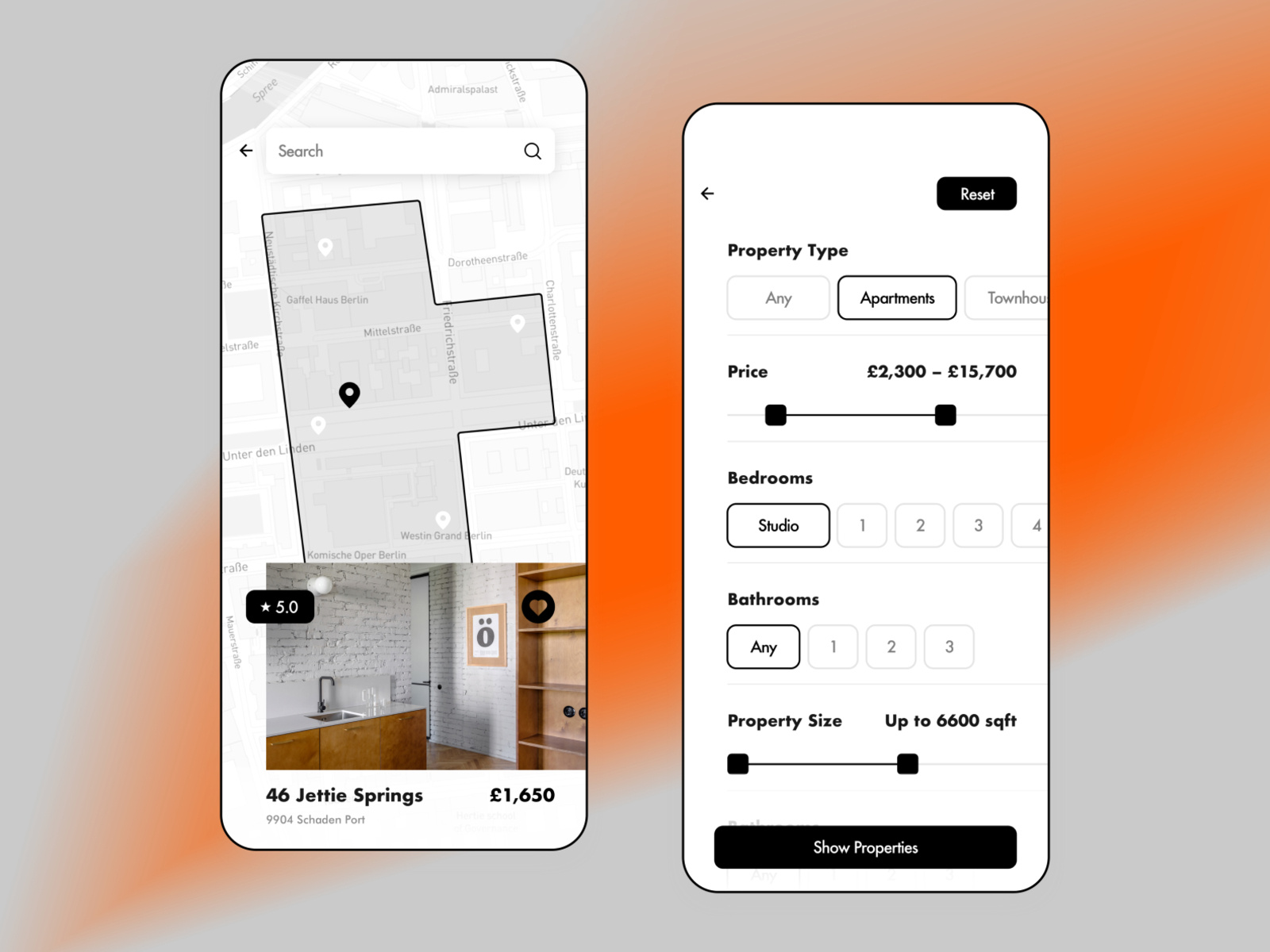 Real Estate App (Part 2) apartment blackandwhite drawing filter flat home landlord listing map mortgage planning properties property real estate realestate rental room scheme space strict