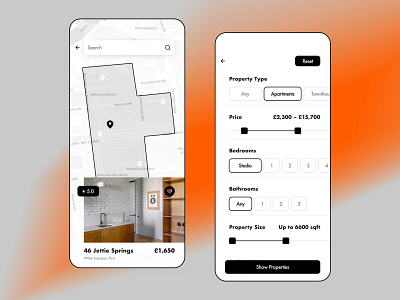 Real Estate App (Part 2) apartment blackandwhite drawing filter flat home landlord listing map mortgage planning properties property real estate realestate rental room scheme space strict
