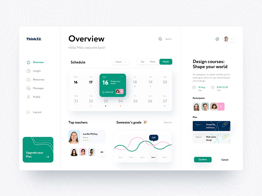 Education dashboard by STARBASE on Dribbble