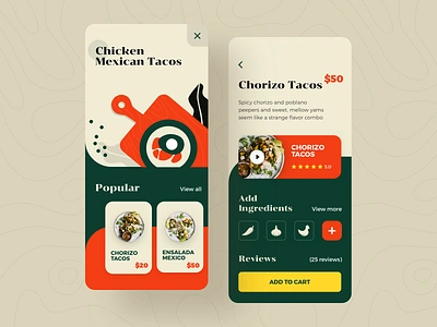 Mexicano food delivery app bright brutalism colorful cooking cuisine delicious delivery dishes food icons illustrations kitchen mexicano recipes tasty