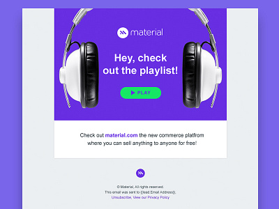Promo Email blast design email marketing music playlist promo promotional