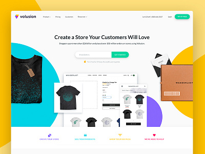 Volusion Site New 2017 brand ecommerce homepage layout online store rebrand website