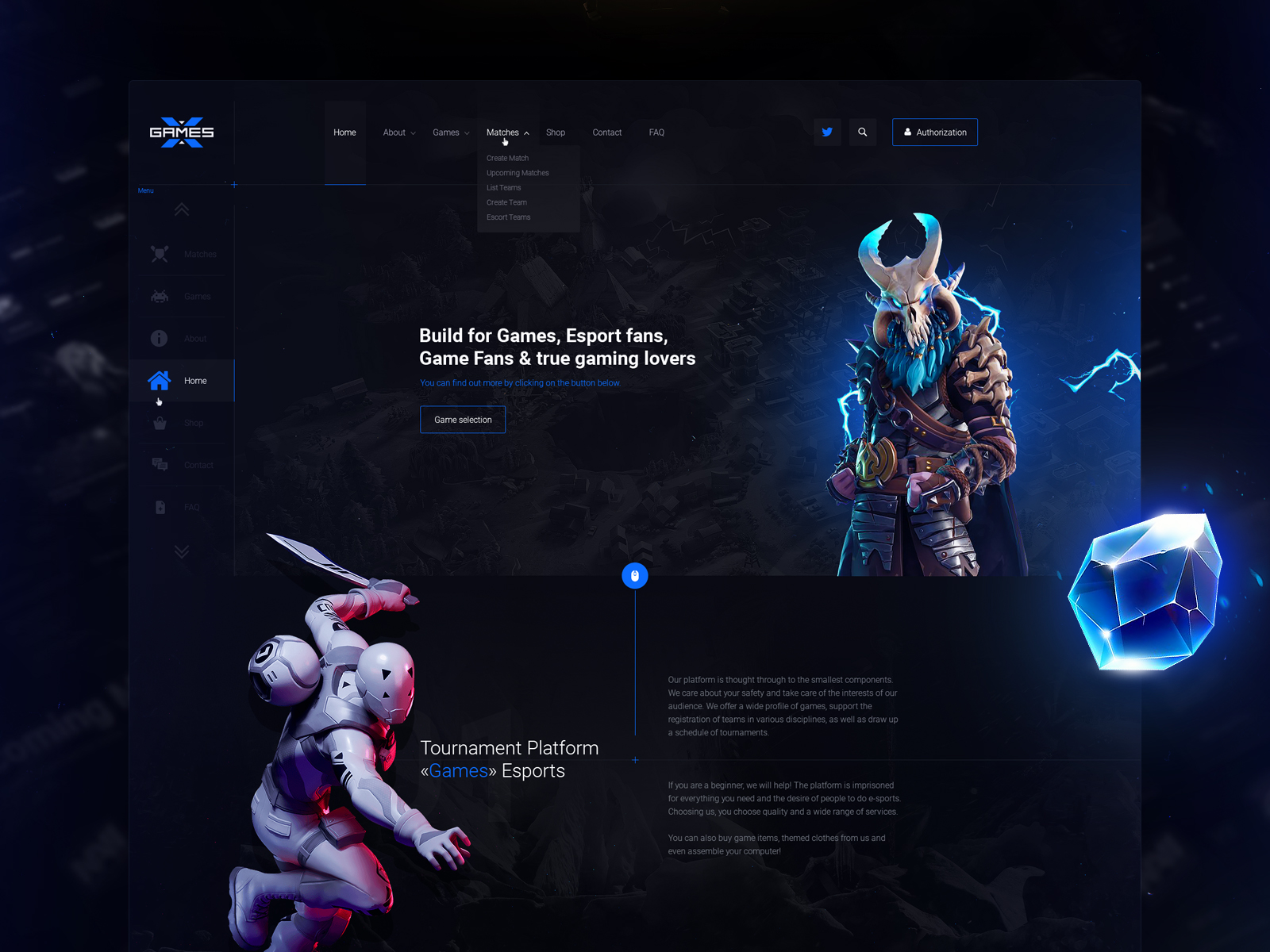 Cybersport / game interface by Romanov for Bang Bang Studio on Dribbble
