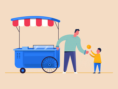 Understanding customer needs candy customer dribbble freshworks illustration seller style support truck vector