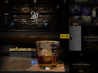 Lounge Website bar dark lounge restaurant website