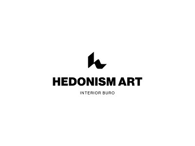 Hedonism Art. Interior Buro. black brand branding identity logo logotype minimalism white
