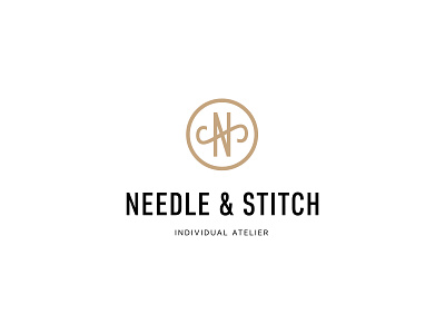 Needle & Stitch. Atelier. brand branding identity logo logotype luxury minimal minimalism