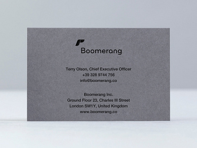 Boomerang. Car rental startup. brand branding business cards identity letterhead logo logotype luxury minimal minimalism