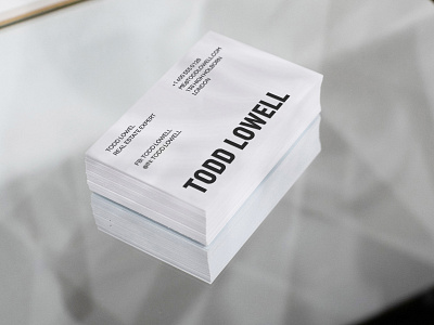 Todd Lowell brand branding business cards corporate identity logo logotype luxury minimal minimalism
