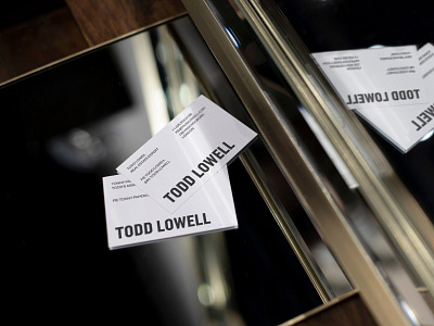 Todd Lowell brand branding business cards corporate identity logo logotype luxury minimal minimalism
