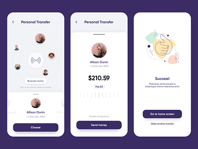 Mobile Banking App app bank banking app banking ui cards colorful colors concept design illustration interface list view typography ui ux