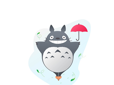 Flat Art Totoro illustration